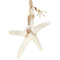 Artikel Deko Seestern zum Hängen Maritime Deko Holz Weiß 30cm