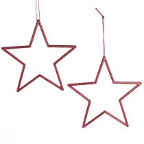 Artikel Deko Stern Rot Christbaumschmuck Glitter Ø12cm 12 St
