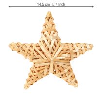 Artikel Deko Rattan Sterne Weihnachten 14,5cm 3er Set