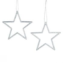 Artikel Deko Sterne Weihnachtssterne zum Hängen Silber 7,5cm 40 St
