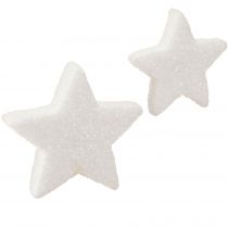 Artikel Deko Sterne Weiß Glitter Streudeko Weihnachten 4/5cm 36 St