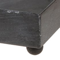 Artikel Deko Tablett Metall Schwarz Grau gewaschen 15×15cm 2St