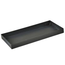 Artikel Deko Tablett Metalltablett Schwarz Grau gewaschen 30×15cm