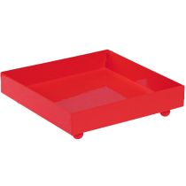 Artikel Deko Tablett quadratisch Rot Metalltablett 15×15cm 2St