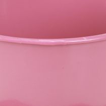 Artikel Deko Teetasse Metall Tasse mit Teller Pink Ø12 H10cm 8 St