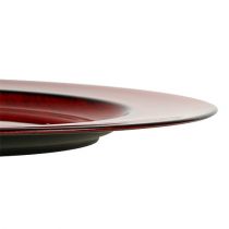 Artikel Deko Teller Plastik Ø28cm Rot-Schwarz