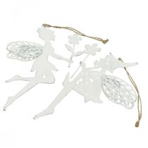 Artikel Deko Elfen Fensterdeko Frühling Metall Weiß H20cm 4 St