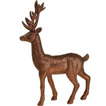 Artikel Deko Hirsch Rentier Kupfer Dekofigur Glitter H37cm