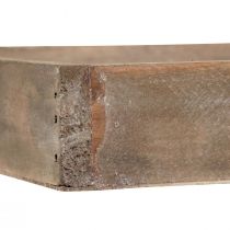 Artikel Deko Tablett quadratisch Holztablett Natur 20×20×3,5cm 2St