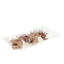 Artikel Deko Hirsch Mini Braun beflockt 11cm 6 St