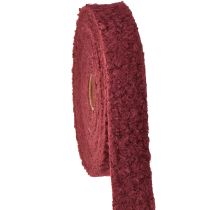 Artikel Dekoband Bordeaux Wolloptik Breites Stoffband 40mm 8m