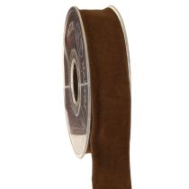 Artikel Dekoband Braun Samtband Schmuckband Band 25mm 7m