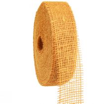 Artikel Dekoband Jute Gelb Senf Gitterband Bastelband 5cm 40m