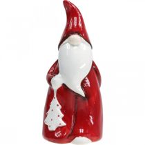 Artikel Weihnachtsmann Figur Nikolaus Rot, Weiß Keramik H20cm