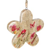 Artikel Dekohänger Holz Blumen Frühling Natur Pink 16cm 3St
