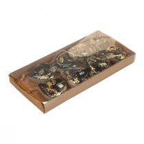 Artikel Dekohänger Holz Holzherzen Deko Natur Schwarz Gold 6cm 8 St