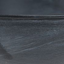Artikel Dekoschale Metall mit Dekoring Anthrazit Ø22,5cm H33cm