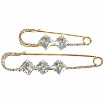 Artikel Sicherheitsnadel Schmucknadel Diamant Gold 2St