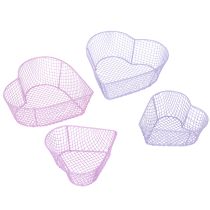 Artikel Drahtkörbe Herzform Drahtherz zur Dekoration und Organisation 20cm Set mit 4St