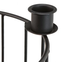 Artikel Drahtkorb Metall Dekokorb Kerzenhalter Schwarz Ø23,5cm