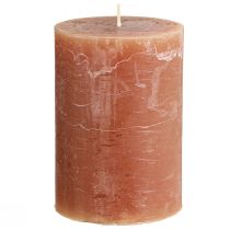 Artikel Durchgefärbte Kerzen Karamell Stumpenkerzen 85×120mm 2 St
