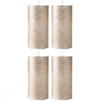 Artikel Durchgefärbte Kerzen Platin 50x100mm 4 St