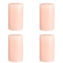 Artikel Stumpenkerzen Rosa 70x120mm - 4er Set Hellrosa Deko-Kerzen für Romantik & Gemütlichkeit, Hochzeitsdeko