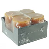 Artikel Durchgefärbte Kerzen Gelb Rustic Safe Candle 80×110mm 4 St