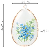 Artikel Ostereier mit Frühlingsblumen ideal für Osterstrauß oder Fenster 8cm 8 St