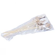 Artikel Blumenstecker Osterdeko Holz Ei mit Hase Natur 5×7cm 12 St