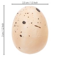 Artikel Dekorative Ostereier mit gesprenkelter Oberfläche für frühlingshafte Arrangements 3cm 24St
