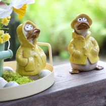 Artikel Entenfiguren Regenmantel Keramikfiguren für lustige Balkon und Garten Dekoration 11cm 4St