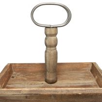 Artikel Etagere Holz Vintage 3-stöckig Eckig Braun 50x40x64cm