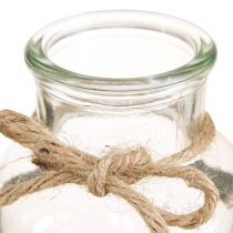 Artikel Flaschenvase Deko Flaschen Glas Holz 23x12x19,5cm 2St