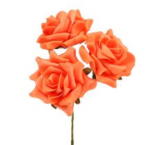 Artikel Foam Rose Ø 10cm Orange 8 St