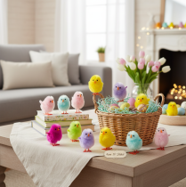 Artikel Osterküken Set für fröhliche Frühlingsdekorationen und Bastelarbeiten 4cm 10St