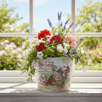 Artikel Pflanzkübel Blumenkübel Rund Metall Fresh Garden H21cm