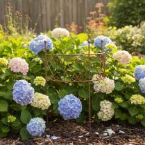 Artikel Rankgitter halbrund Herzornament Perfekt für rustikale Gartendekoration 42cm