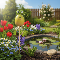 Artikel Frosch Gartenstecker zur Dekoration von Pflanzenkübeln im Frühjahr oder Sommer 34cm 6 St