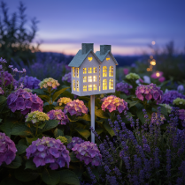 Artikel Lichterhaus am Stab Gemütliche Dekoration für festliche Atmosphäre Garten und Balkon 80cm