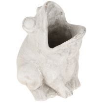 Artikel Frosch Deko Pflanztopf Blumentopf Beton Grau H18,5cm