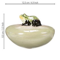 Artikel Deko Frosch Schwimmstein aus Keramik für Gartenteich und Wasserbecken 13cm 3St