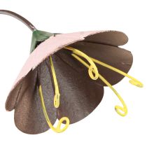 Artikel Gartenstecker Blume Metallblumen Gelb Rosa Weiß 49cm 3 St