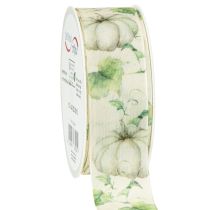 Artikel Geschenkband Kürbis Band Herbst Grün 40mm 15m