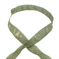 Artikel Geschenkband Grün Gold Weihnachtsband Hirsche 25mm 15m