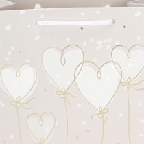 Artikel Geschenktüte „just married“ Geschenktasche mit Henkeln Beige 18×10×23cm 2St