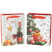 Artikel Geschenktüte Weihnachten 8cm x 18cm H24cm 2er-Set