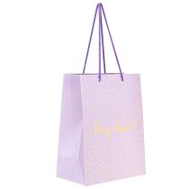 Artikel Geschenktüte mit Henkeln „Für dich!“ Papier Lila 18×10×23cm 2St