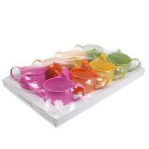 Artikel Gießkanne Mix Ø11cm H9,5cm 8 St