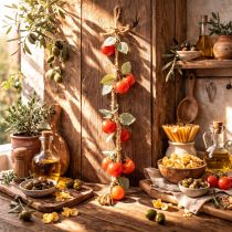 Artikel Tomaten Girlande Kunstpflanze Dekorative Rebe naturgetreue Wohnzimmer Deko 135cm